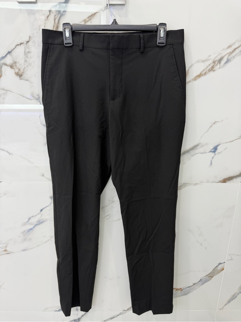jf j.ferrar Black Men's Dress Trousers - Slim Straight